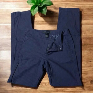 Marc By Marc Jacobs Women Pinstripe Trousers Jet Blue Size 6 Taper Commute Work